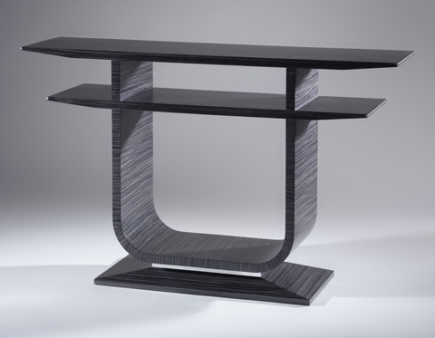 Emile_console_table_in_pinstriped_timber_with_polished_aluminium_detail_main